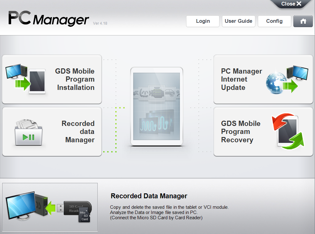 Pc manager. GDS mobile Hyundai.