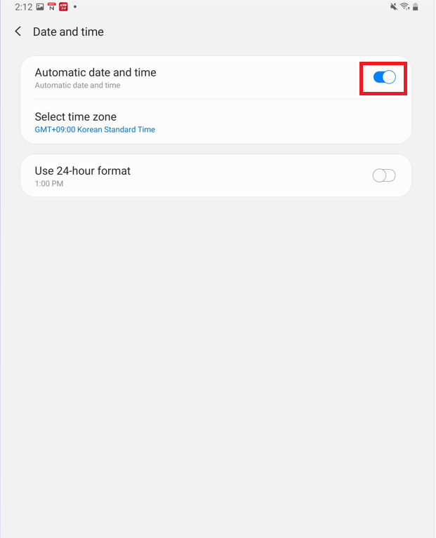Automatic date and time toggle