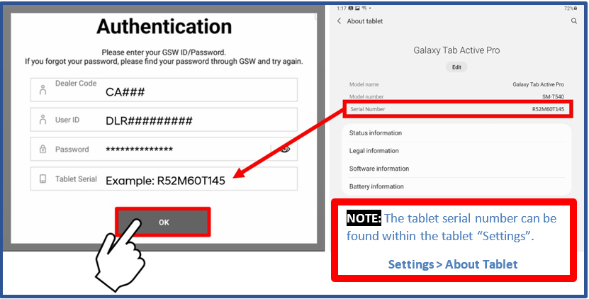 Login Credentials